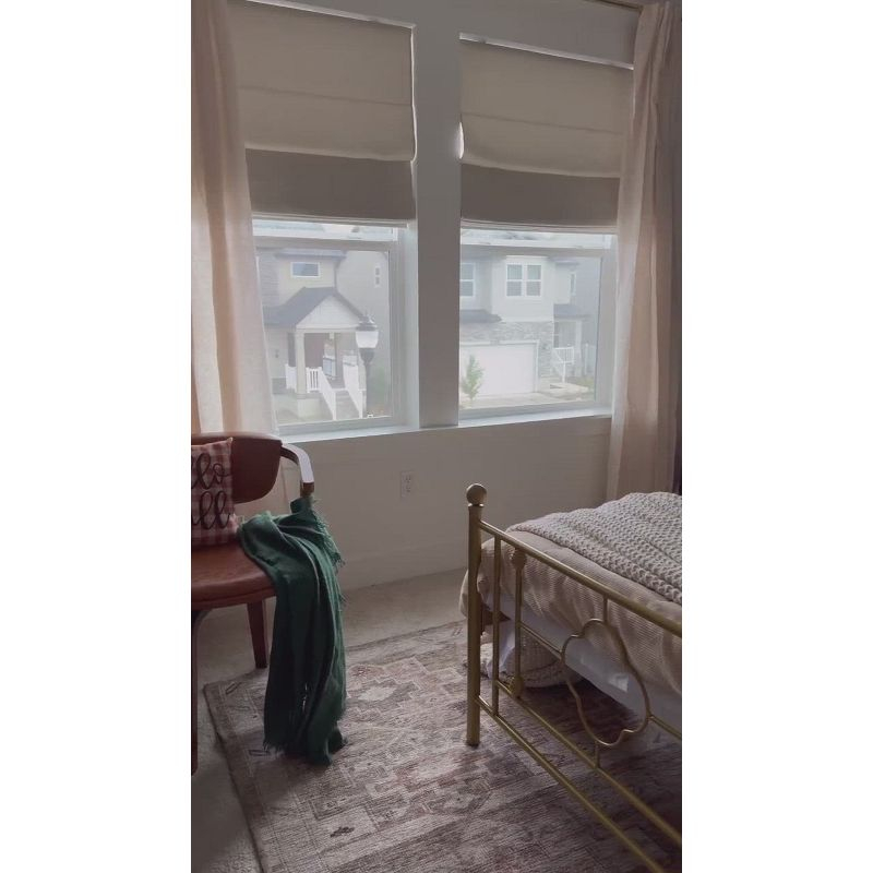 27"x64" Chicology Blackout Roman Shade Pearl Gray