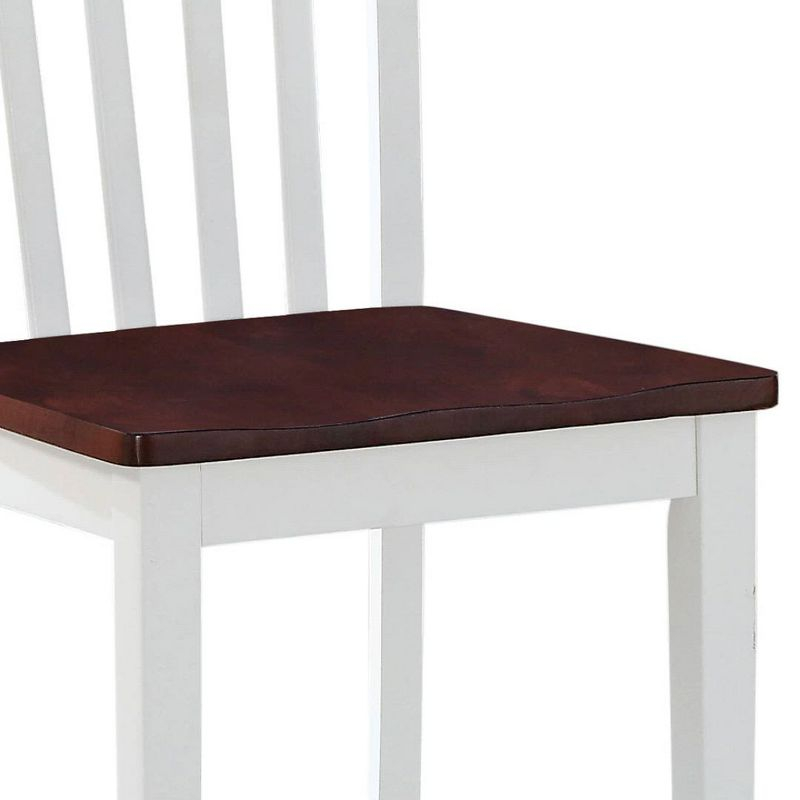 Acme Furniture Green Leigh Dining Chairs White/Walnut Finish