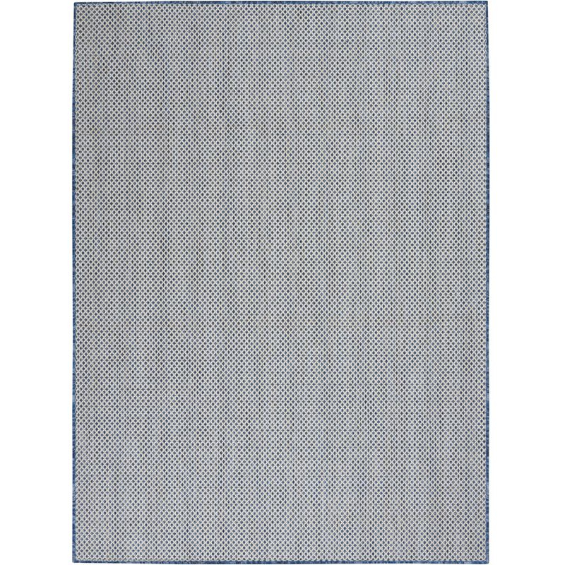 Nourison Courtyard COU01 Indoor/outdoor Area Rug - Ivory Blue 5' x 7'