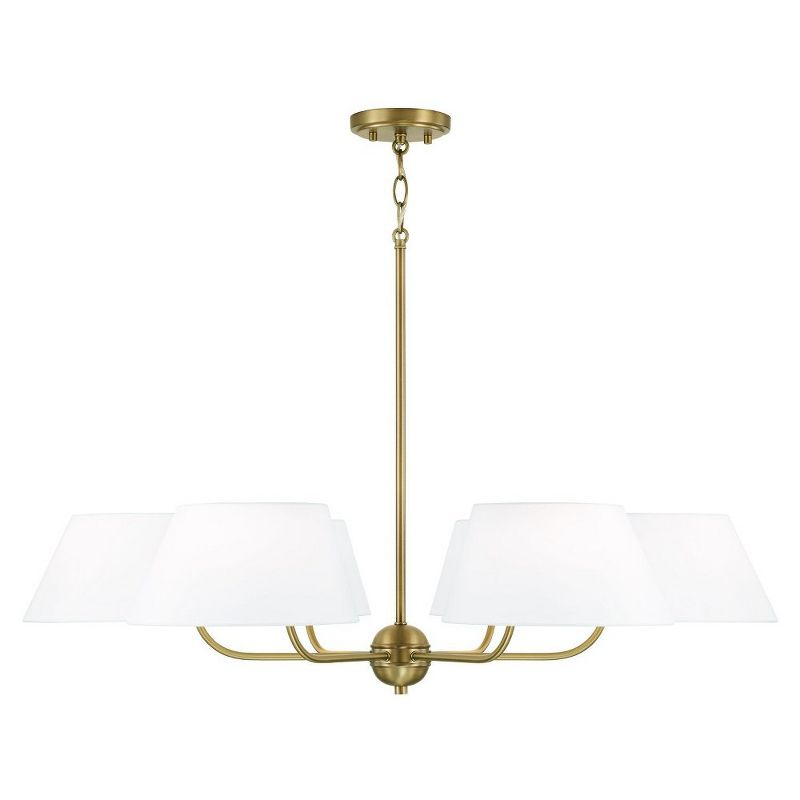 Capital Lighting Welsley 6 - Light Chandelier in  Aged Brass