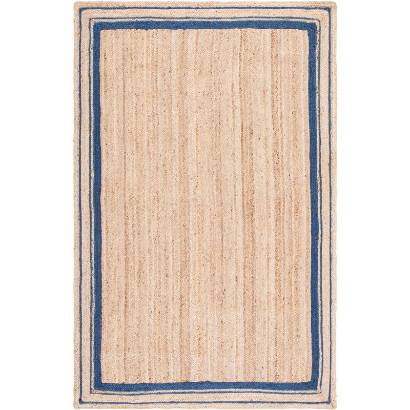 Natural Fiber NF109 Hand Woven Indoor Area Rug - Navy/Natural - 4'x6' - Safavieh