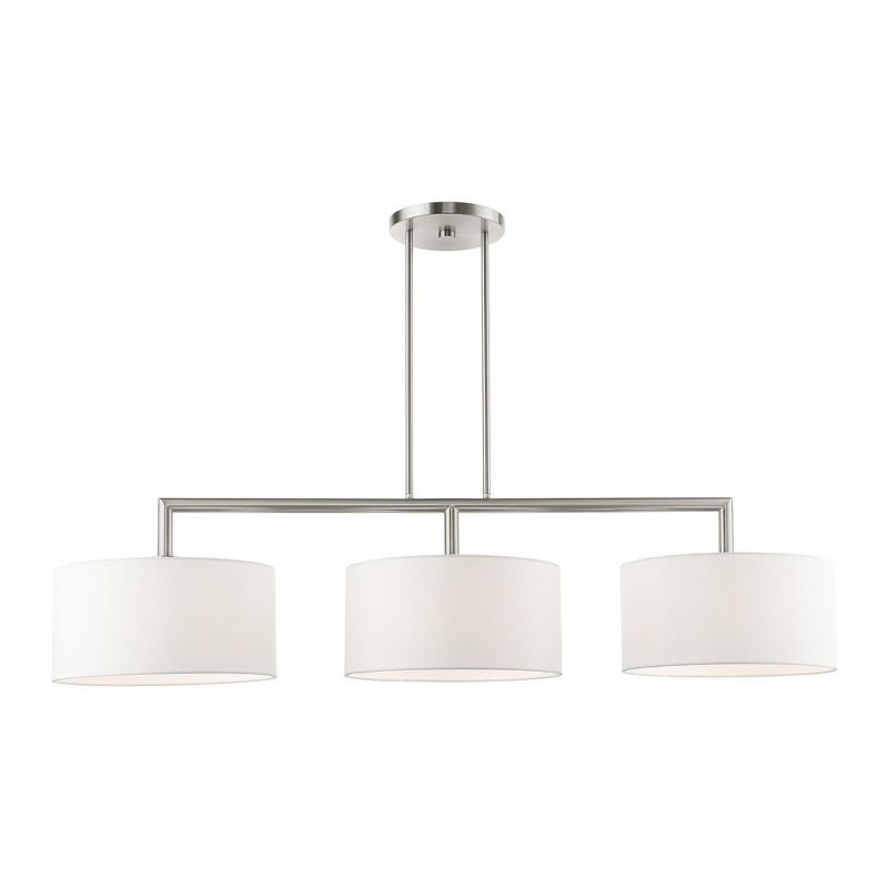 Livex Lighting Meridian 3 - Light Chandelier in  Brushed Nickel