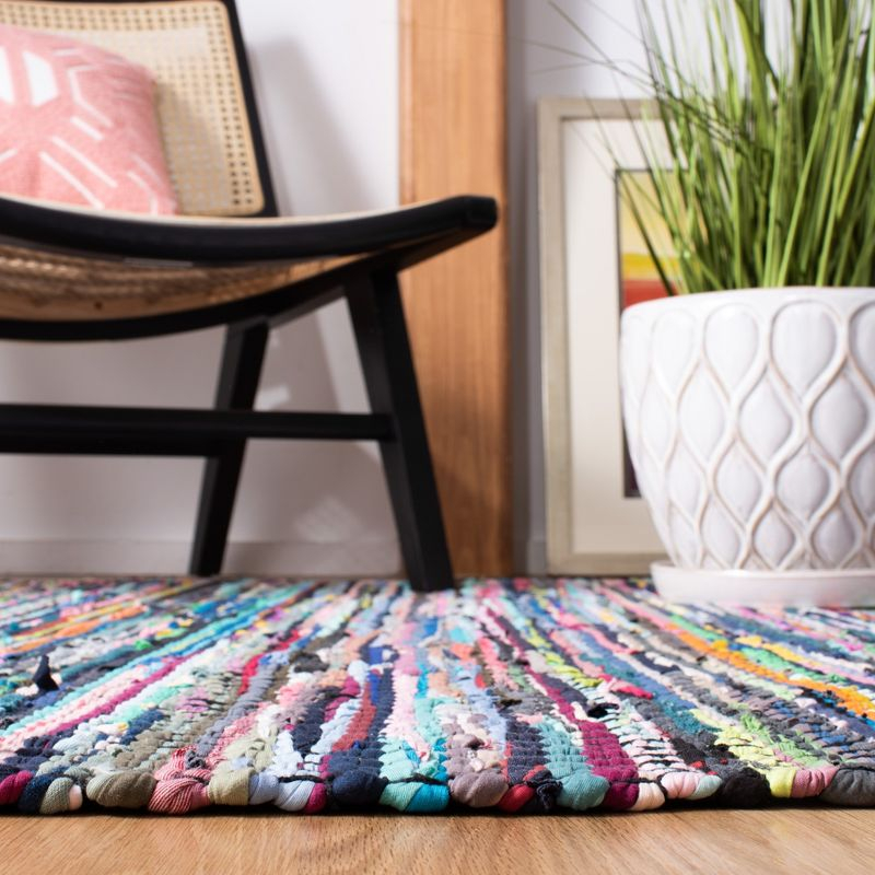 Montauk MTK251 Hand Woven, Flat Weave Indoor Area Rug - Black/Pink - 6'x9' - Safavieh