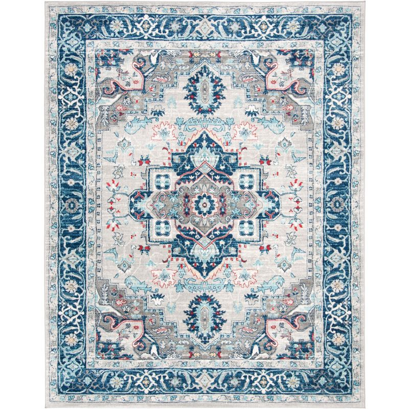 Brentwood BNT811 Power Loomed Area Rug - Light Grey/Blue - 8'x10' - Safavieh.