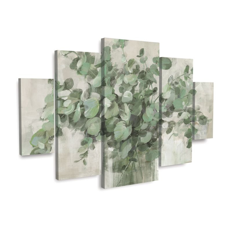 Trademark Fine Art Danhui Nai Scented Eucalyptus Neutral 5 Piece Panel Set Art