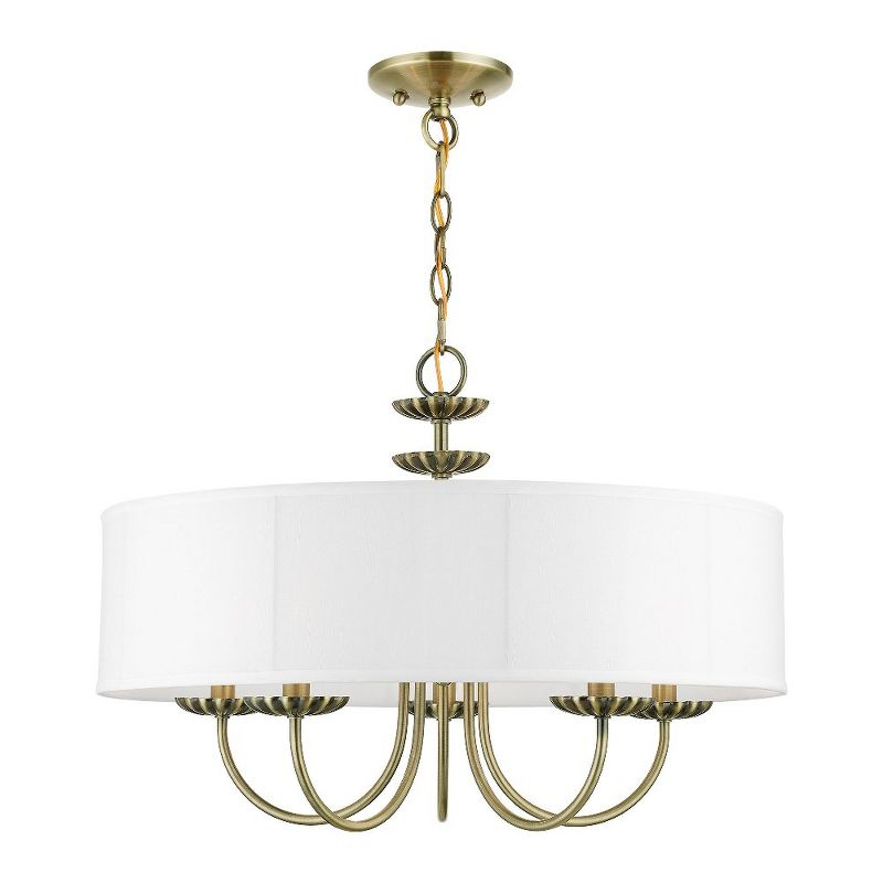 Livex Lighting Brookdale 5 - Light Pendant in  Antique Brass