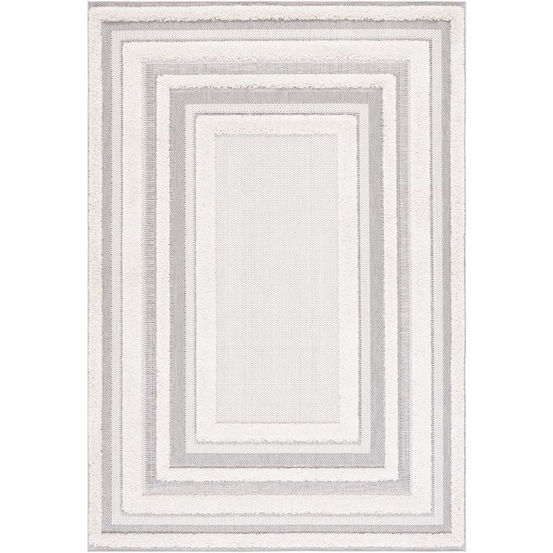 Cottage COT214 Power Loomed Indoor/Outdoor Area Rug - Ivory/Gray - 8'x10' - Safavieh.