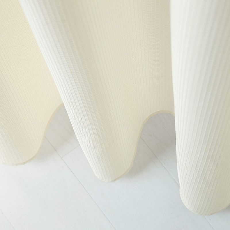 Dainty Home Complete Shower Curtain With Detachable Liner - Ivory