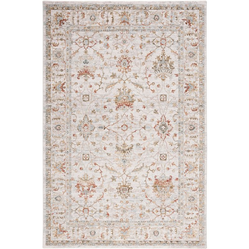 Hamilton HLT114 Power Loomed Area Rug - Ivory/Rust - 4'x6' - Safavieh.