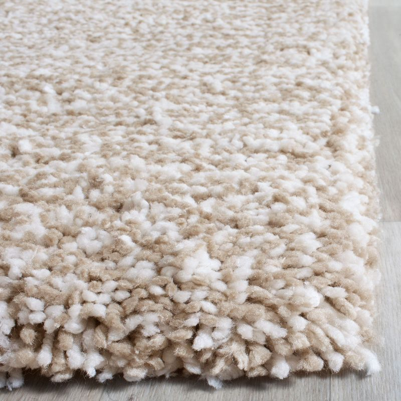 Ultimate Shag SGU211 Hand Tufted Indoor Area Rug - Sand/Ivory - 5'x8' - Safavieh.