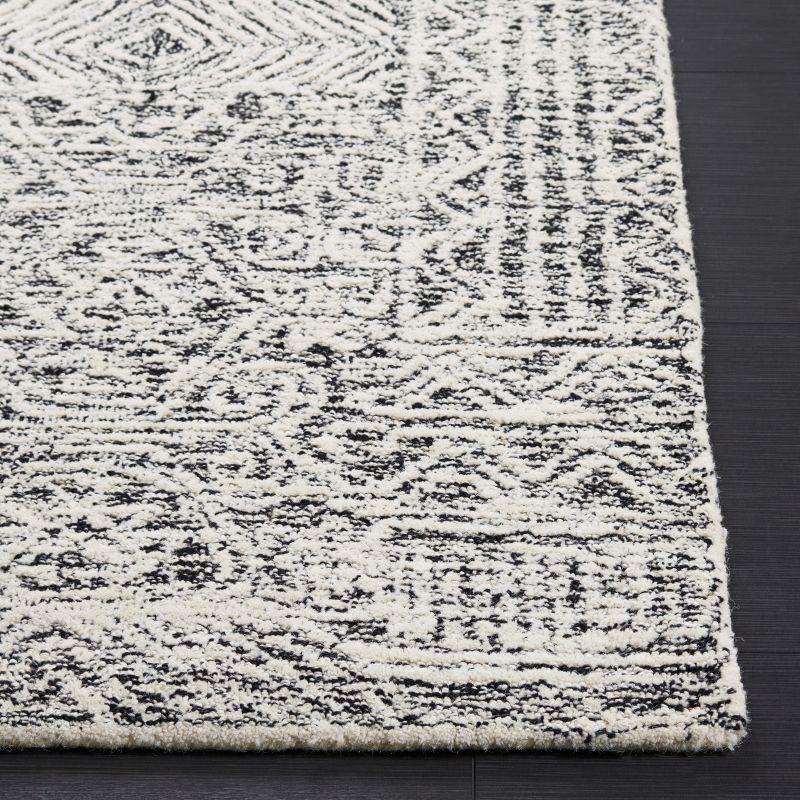 Abstract ABT225 Hand Tufted Area Rug - Black/Ivory - 5'x8' - Safavieh.