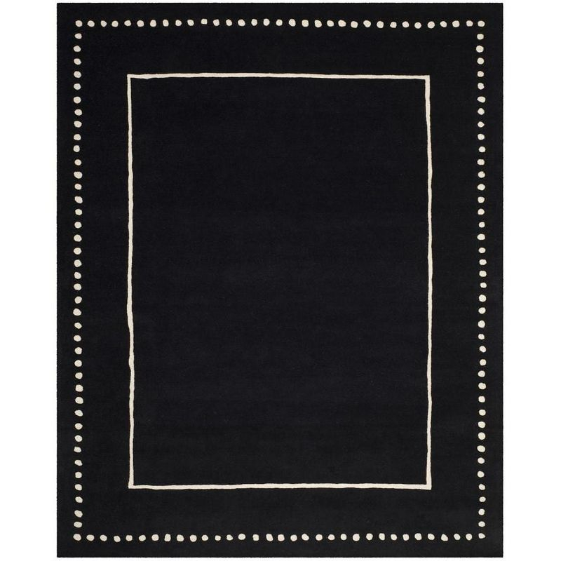 Bella BEL151 Hand Tufted Area Rug - Black/Ivory - 8'x10' - Safavieh.