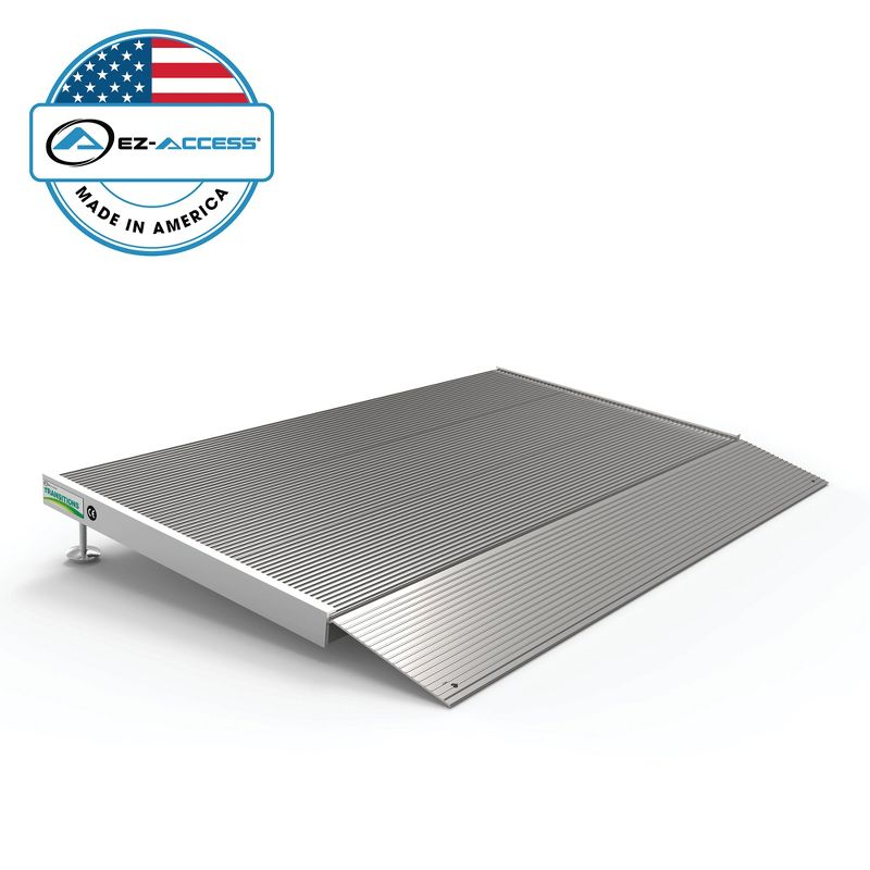 EZ-ACCESS TRANSITIONS 24 Inch Portable Self Supporting Aluminum Angled Entry Threshold Ramp Ideal for Uneven Surfaces or Single Step Rises