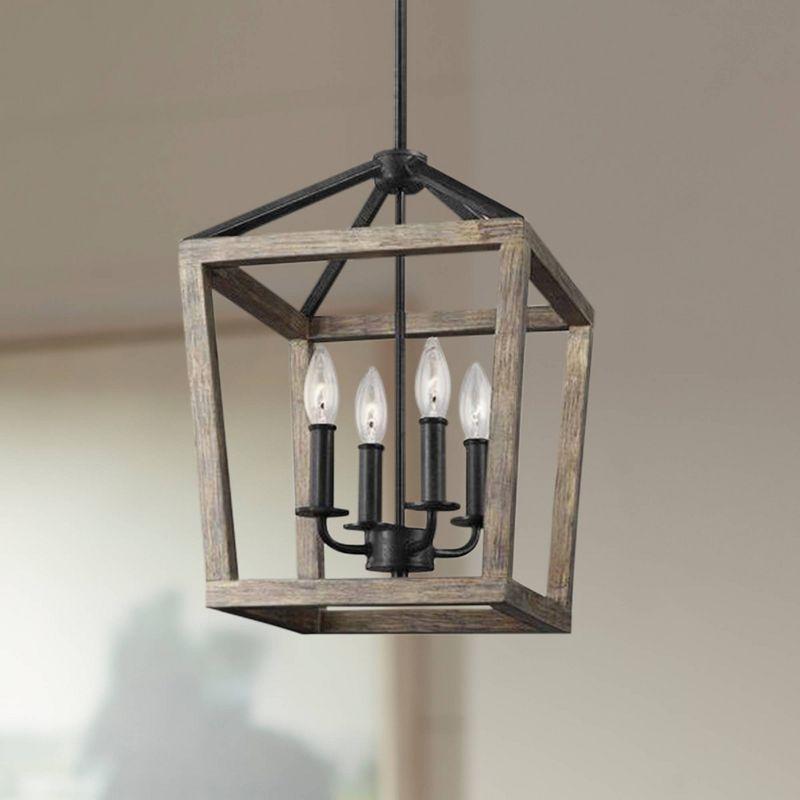 Buford Wood & Iron Chandelier (12"-26")