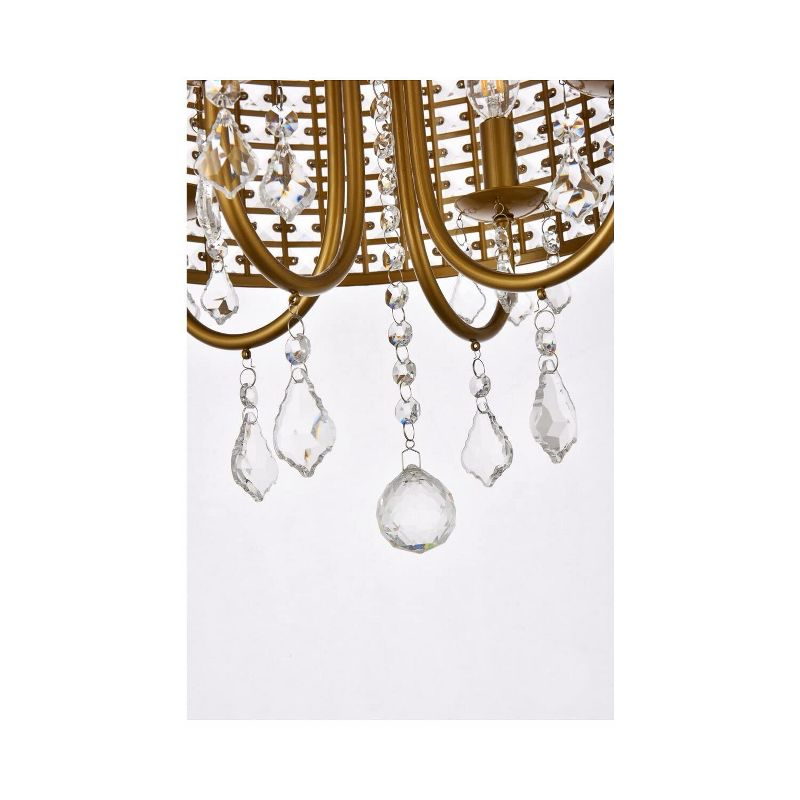 Elegant Lighting Elise 17 inch pendant in brass
