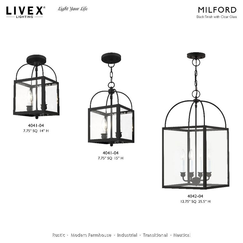 Livex Lighting Milford 2 - Light Pendant in  Black