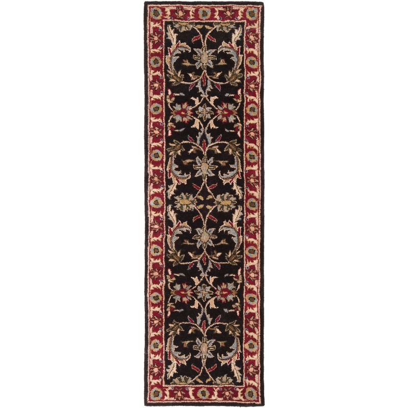Heritage HG951 Hand Tufted Runner Rug - Chocolate/Red - 2'3"x10' - Safavieh.