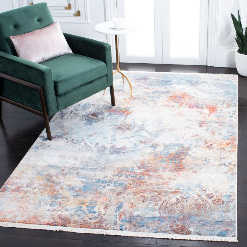 Vintage Persian VTP420 Power Loomed Indoor Area Rug - Blue/Beige - 5'x7'6" - Safavieh
