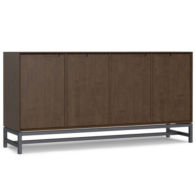 WyndenHall Devlin 4 Door Sideboard Buffet Walnut Brown