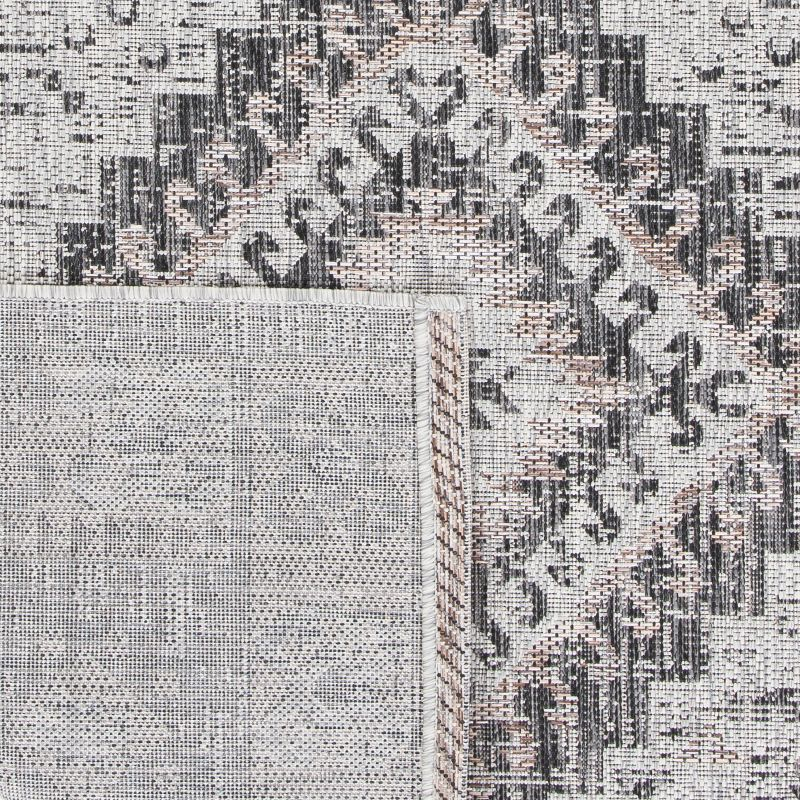 Courtyard CY8546 Power Loomed Indoor and Outdoor Area Rug - Light Grey/Light Beige - 6'7"x9'6" - Safavieh
