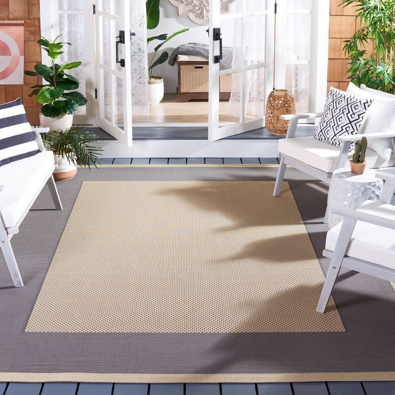 Courtyard CY7987 Power Loomed Indoor/Outdoor Area Rug - Grey/Cream - 8'x11' - Safavieh.