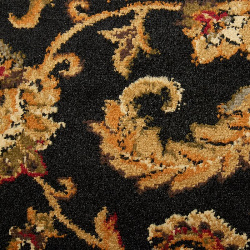 Home Dynamix Royalty Elati Traditional Ornate Damask Area Rug, Black/Ivory, 7'8"x10'4"