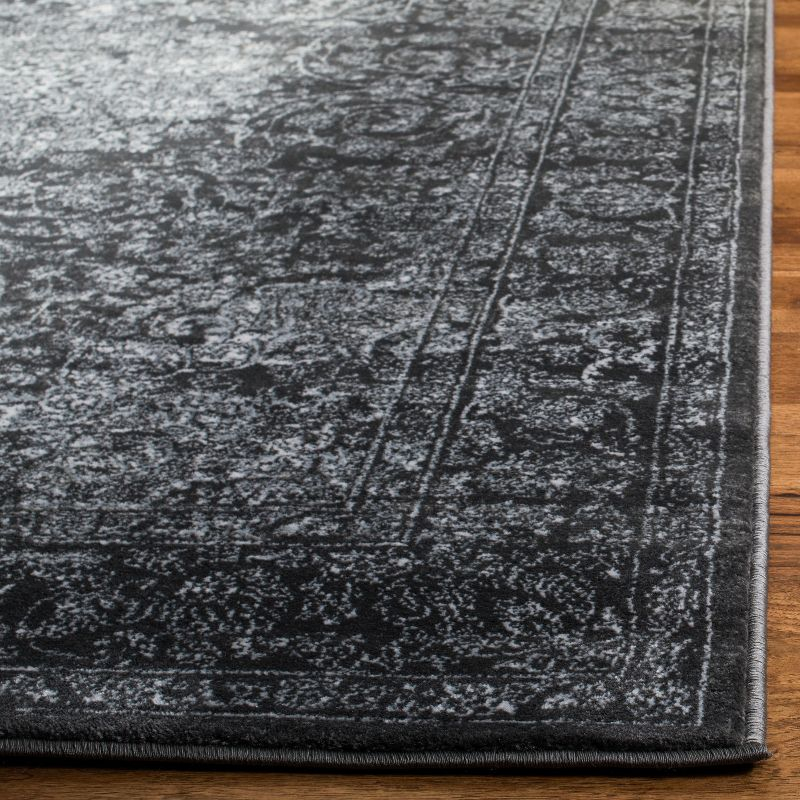 Carnegie CNG631 Power Loomed Area Rug - Dark Grey/Cream - 4'x6' - Safavieh.