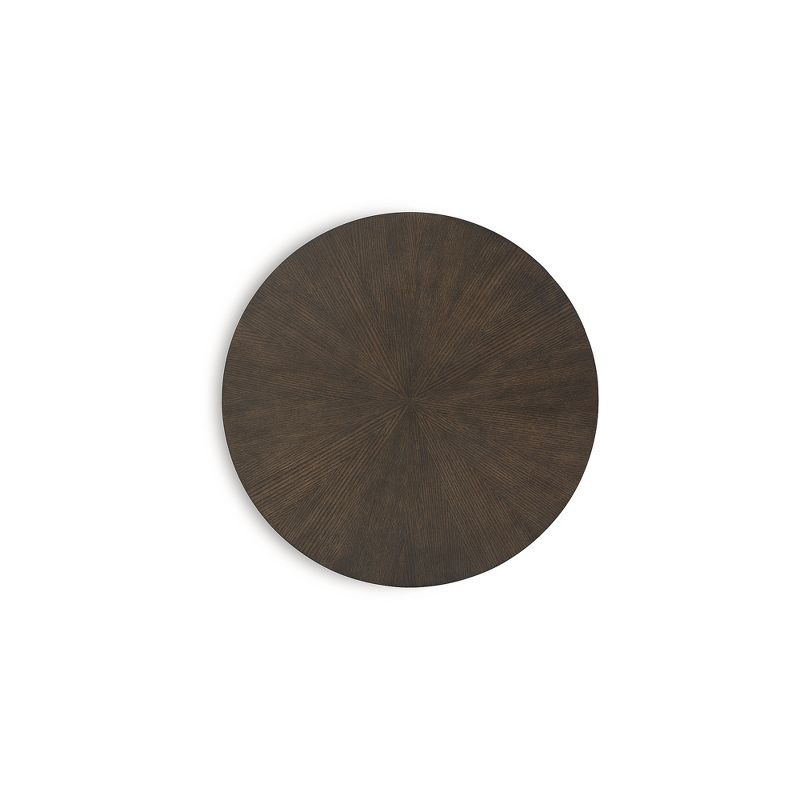 Signature Design by Ashley Contemporary Brazburn End Table Dark Brown/Gold Finish