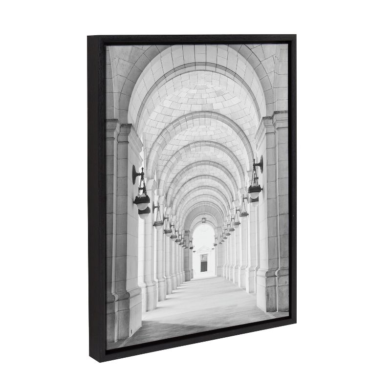 Kate and Laurel Sylvie Union Station Framed Canvas by Golie, 18x24, Black