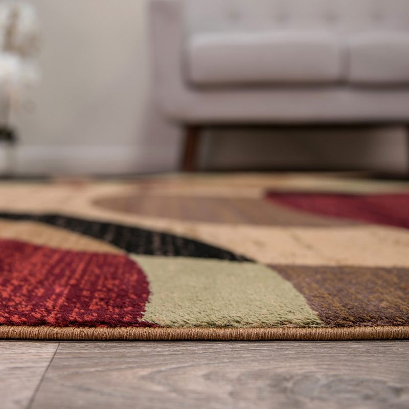 World Rug Gallery Geometric Circles Multi 7'10" x 10'2" Indoor Area Rug