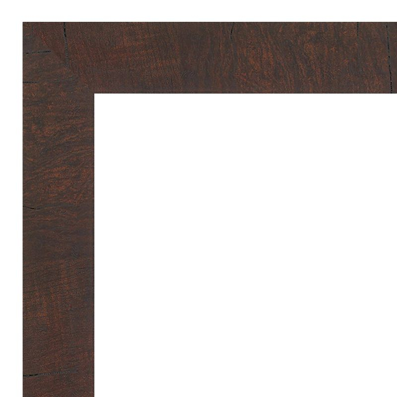 19" x 53" Non-Beveled Wildwood Brown Full Length on The Door Mirror - Amanti Art: Polystyrene Frame, Includes Mounting Hardware