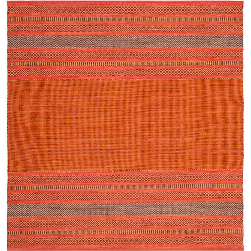 Montauk MTK214 Hand Woven Area Rug - Orange/Red - 6'x6' - Safavieh.