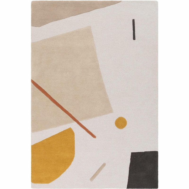 Hauteloom Rectangle Area Rug   Mustard