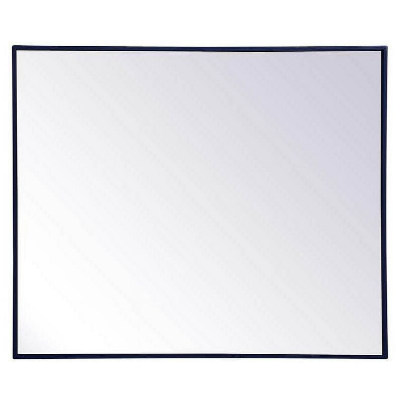 Elegant Lighting Metal frame rectangle mirror 30 inch x 36 inch in Blue