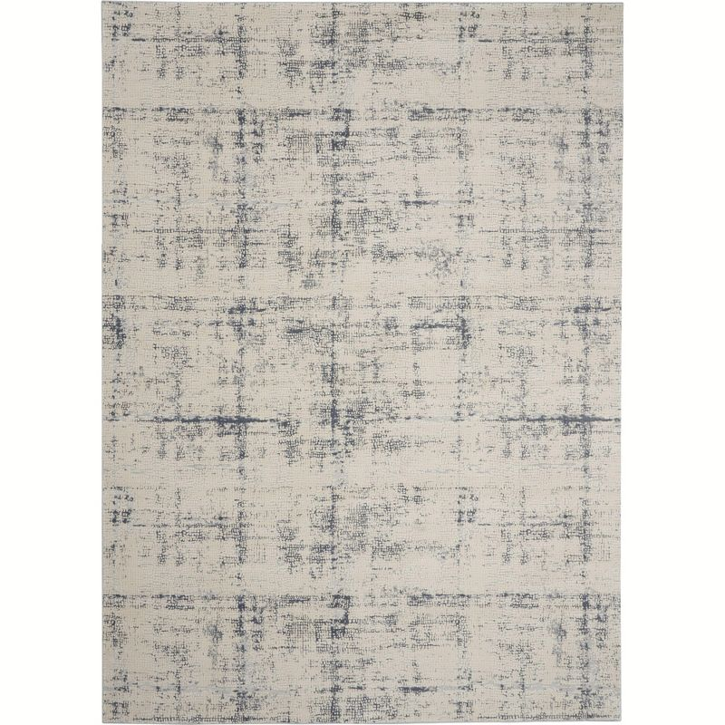 Nourison Rustic Textures Contemporary Indoor Area Rug Ivory/Blue 9'3" x 12'9"
