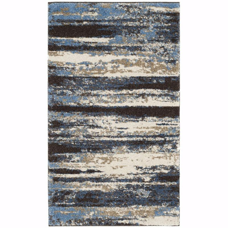 Retro RET2138 Power Loomed Indoor Accent Rug - Cream/Blue - 3'x5' - Safavieh.