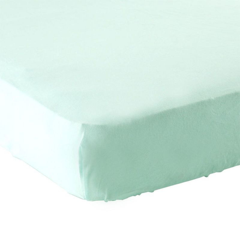 Luvable Friends Baby Fitted Crib Sheet, Mint Solid, One Size