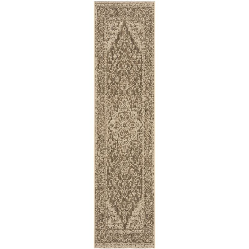 Beach House BHS137 Power Loomed Indoor/Outdoor Runner Rug - Beige/Cream - 2'2"x8' - Safavieh