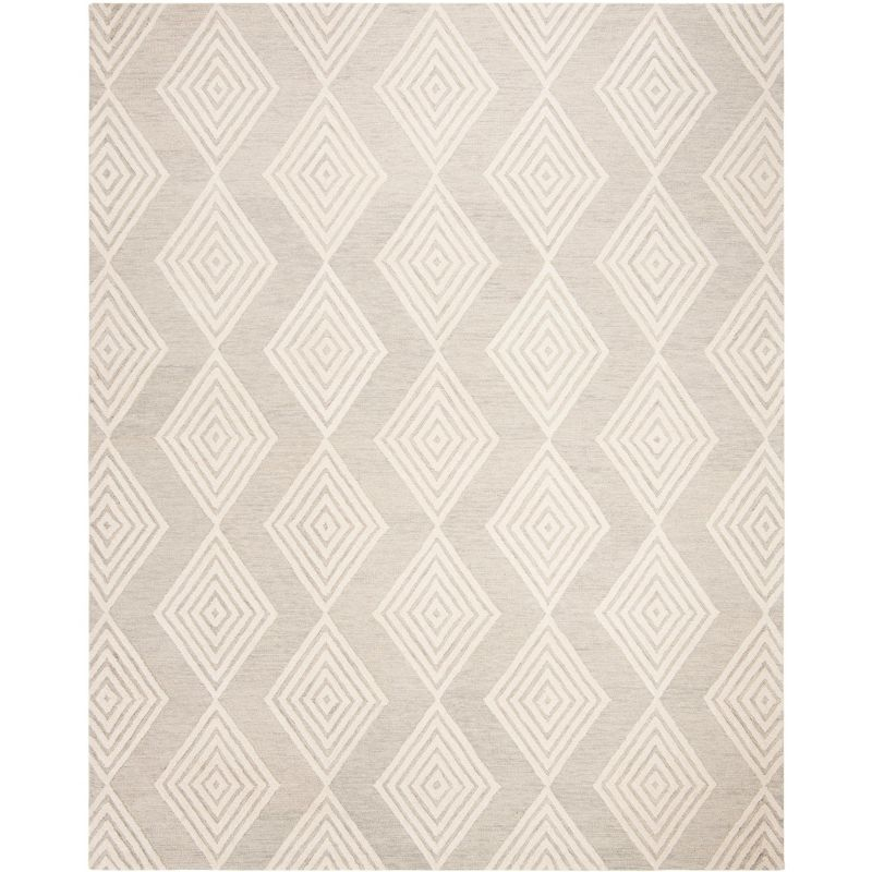 Blossom BLM111 Hand Tufted Area Rug - Silver/Ivory - 8'x10' - Safavieh.
