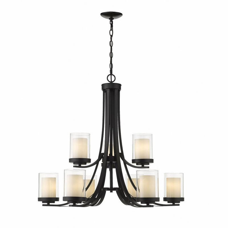Z-Lite Willow 9 - Light Chandelier in  Matte Black