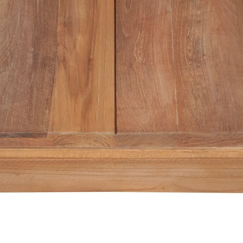 vidaXL Coffee Table Natural Teak Solid Teak Wood 23.6x23.6 in Durable