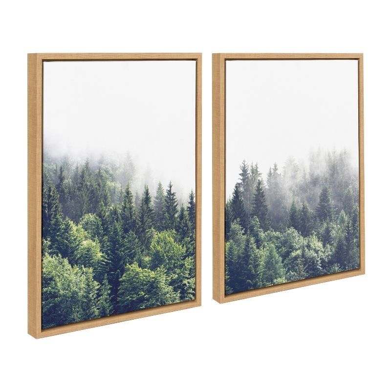 (Set of 2) 18" x 24" Sylvie Foggy Day Framed Canvas Set by Creative Bunch Natural - Kate & Laurel All Things Decor