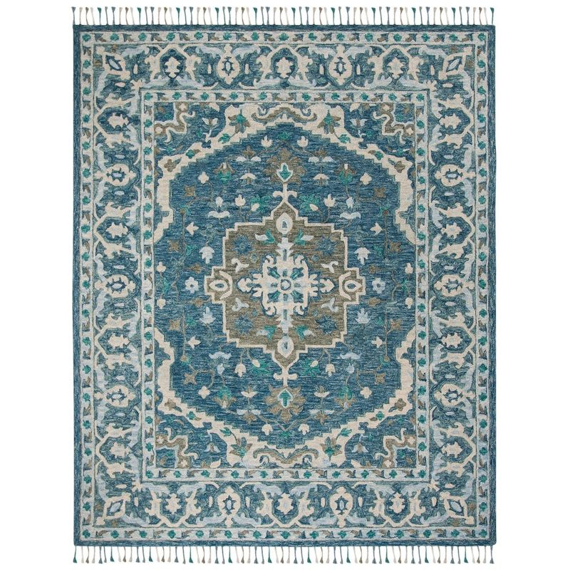 Aspen APN230 Hand Tufted Indoor Area Rug - Dark Blue/Grey - 9'x12' - Safavieh