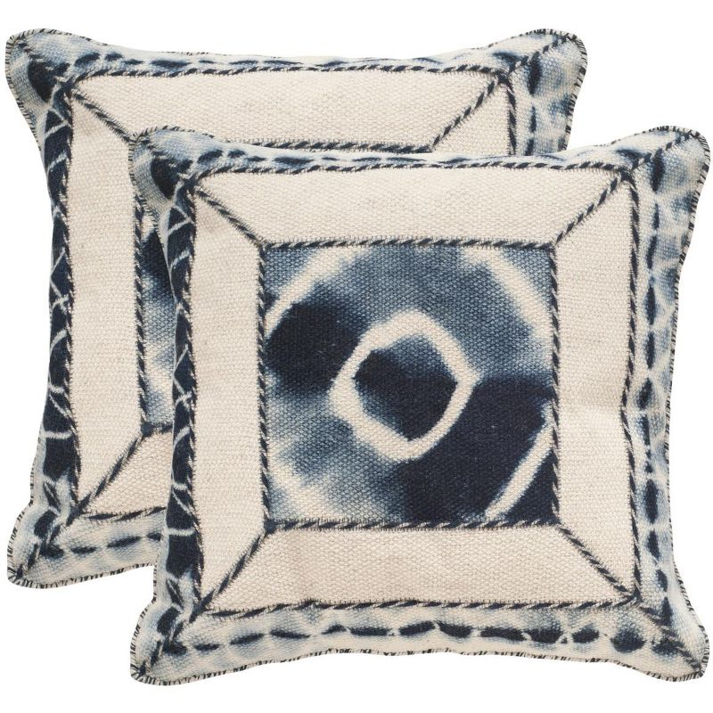 Safavieh Dip Dye Embroidered Feather Throw Pillow (Set of 2)