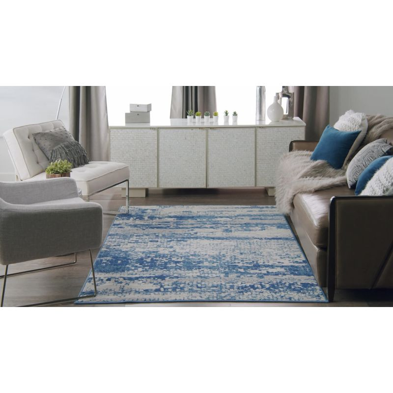 Nourison Whimsicle WHS06 Indoor only Area Rug - Ivory Navy 2' x 8'