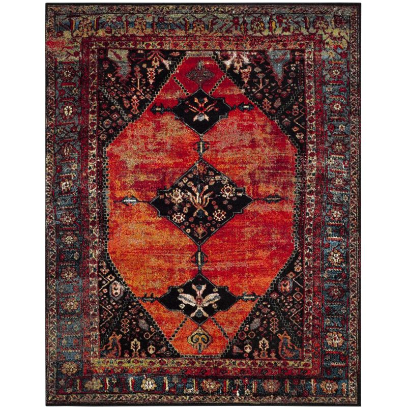 Vintage Hamadan VTH217 Power Loomed Indoor Area Rug - Orange/Multi - 8'x10' - Safavieh