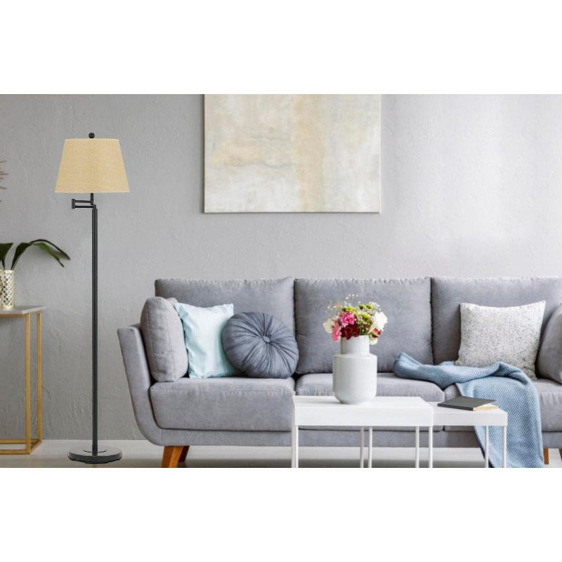 Cal Lighting 150W 3Way Andros Metal Swing Arm Fl