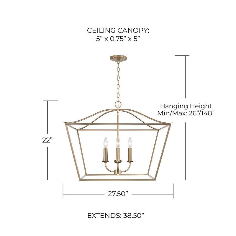 Capital Lighting Grady 4 - Light Pendant in  Matte Brass