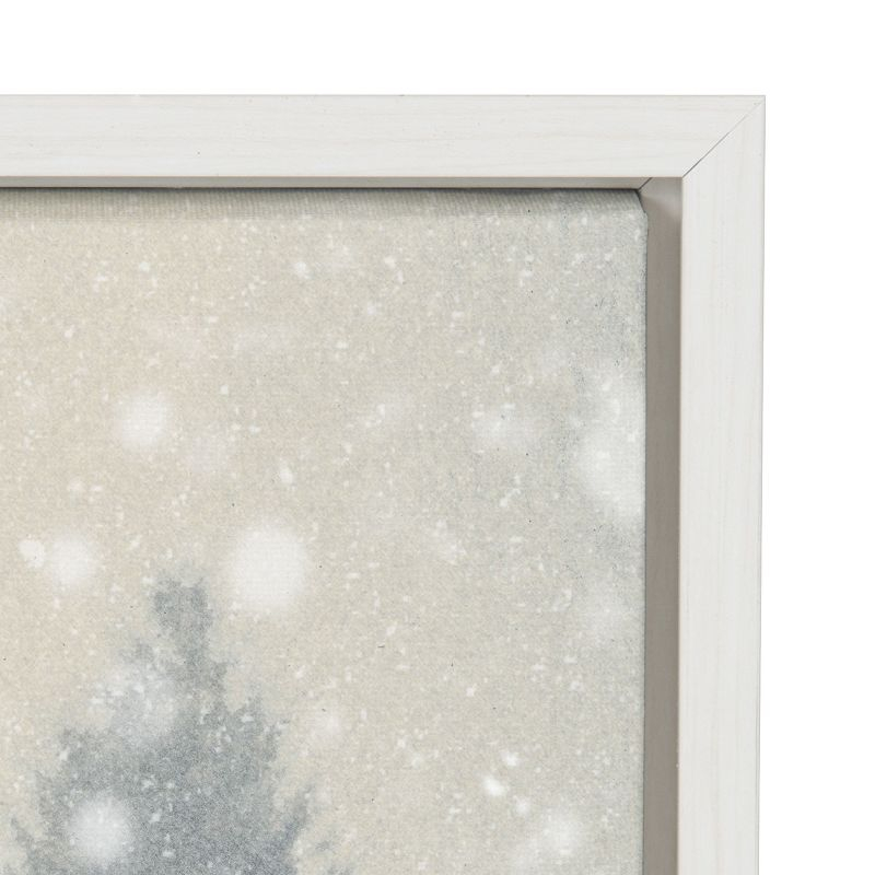 Kate and Laurel Sylvie Snow Day Framed Canvas by Robert Cadloff of Bomobob, 18x24, White