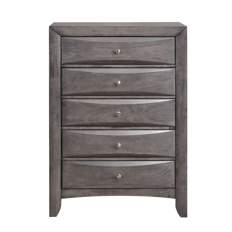 Madison Chest Gray - Picket House Furnishings: 5-Drawer Vertical Storage, Bedroom Organizer